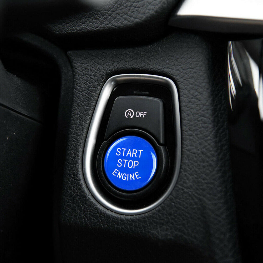 BLUE STOP/START BUTTON FOR BMW M2 F87 / M3 F80 / M4 F82 / M5 F10 / M6 F06 F12 F13 / X5M F85 / X6M F86