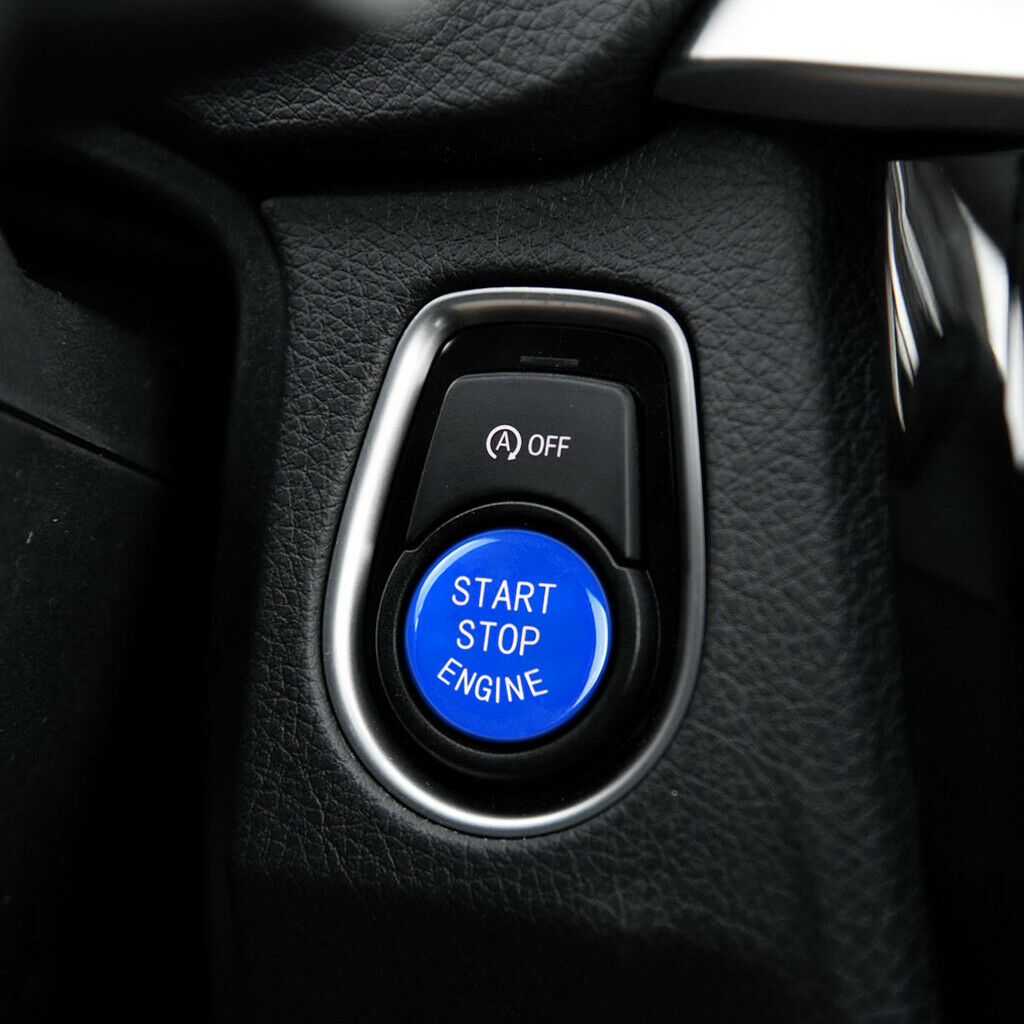 BLUE STOP/START BUTTON FOR BMW M2 F87 / M3 F80 / M4 F82 / M5 F10 / M6 F06 F12 F13 / X5M F85 / X6M F86