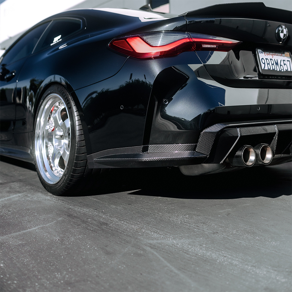 OEM STYLE CARBON FIBER REAR CANARD SPLITTERS FOR BMW G80 M3 / G82 G83 M4