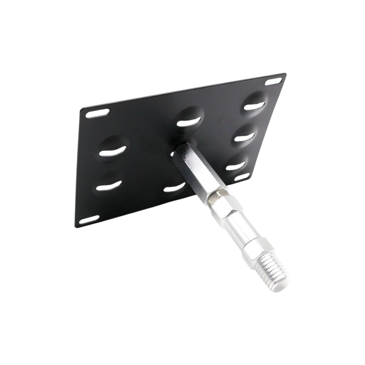 UNIVERSAL FRONT TOW HOOK LICENSE PLATE MOUNT