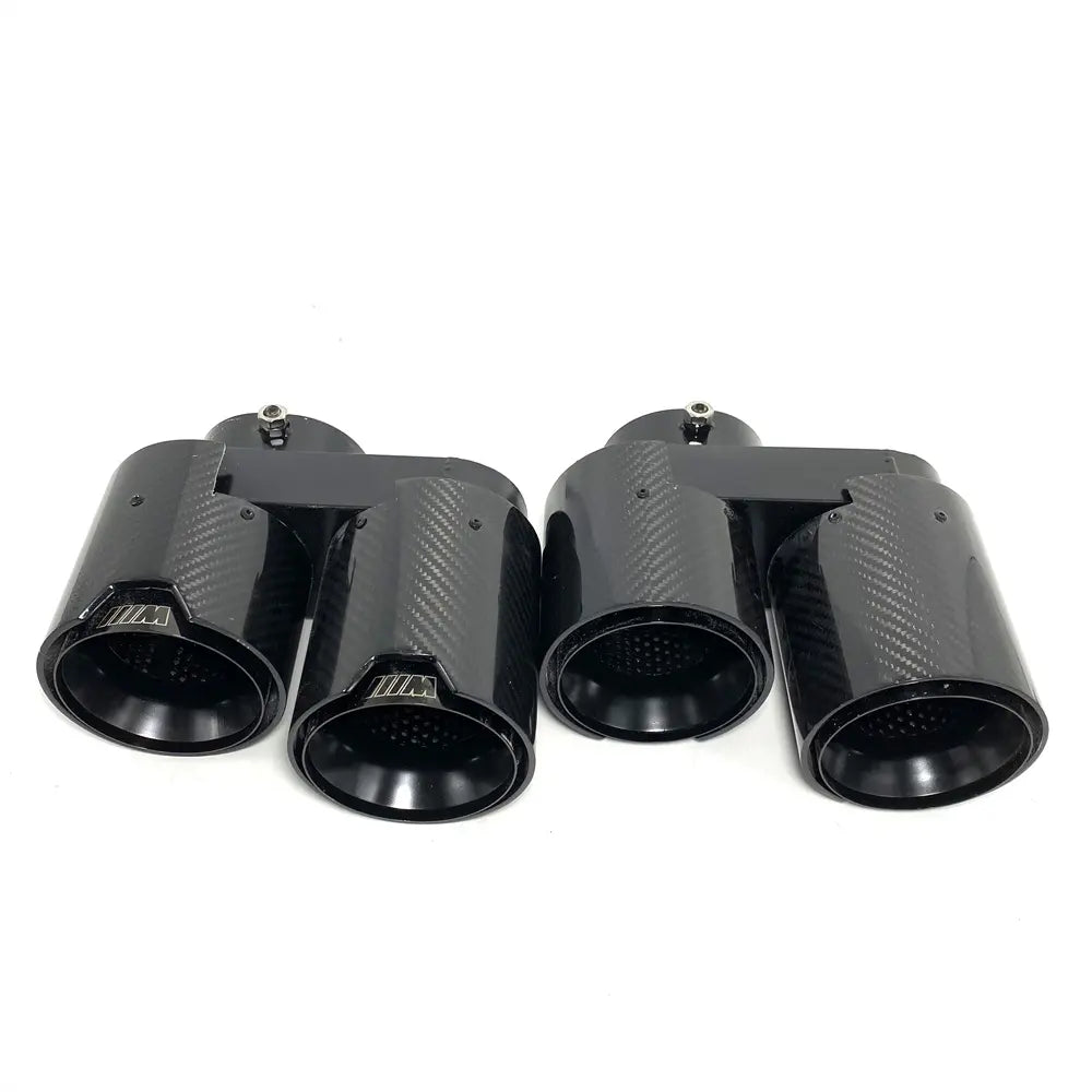 M PERFORMANCE QUAD CARBON FIBER EXHAUST TIPS FOR BMW X5 G05 X6 G06 X7 G07