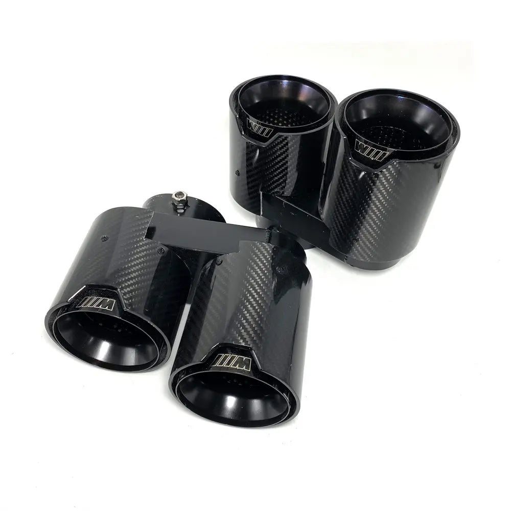 M PERFORMANCE QUAD CARBON FIBER EXHAUST TIPS FOR BMW X5 G05 X6 G06 X7 G07