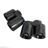 M PERFORMANCE QUAD CARBON FIBER EXHAUST TIPS FOR BMW X5 G05 X6 G06 X7 G07
