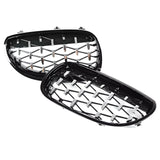 DIAMOND STYLE GLOSS BLACK GRILLE FOR BMW E60 E61 5 SERIES