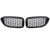 DIAMOND STYLE GLOSS BLACK GRILLE FOR BMW G30 G31 G38 5 SERIES