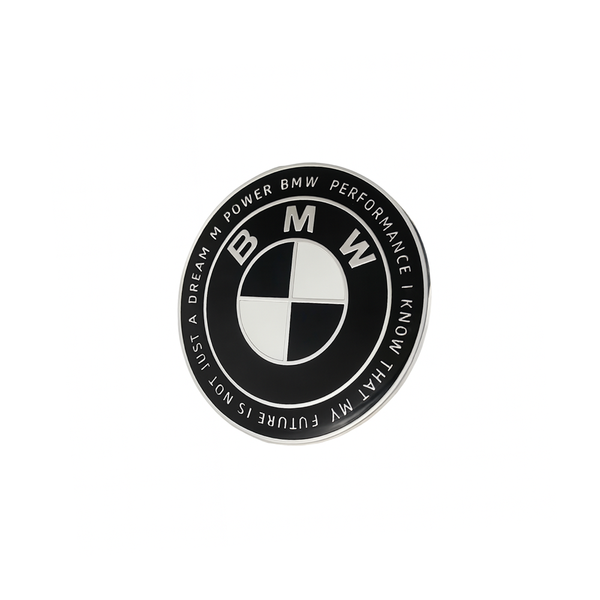 BMW 50. JUBILÄUMS-EMBLEM-ABZEICHEN - SCHWARZ &amp; WEISS