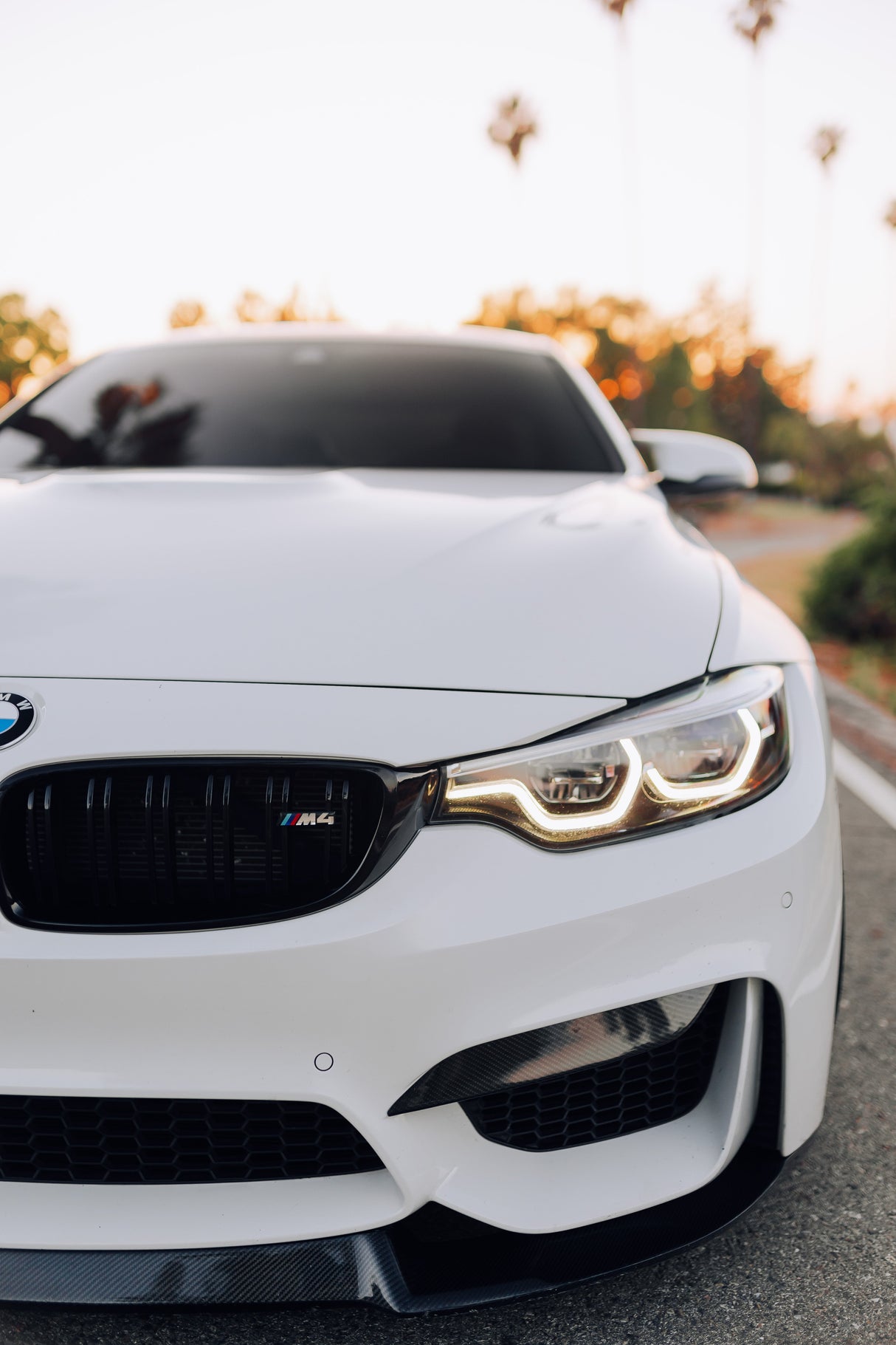 CARBON FIBER FRONT UPPER SPLITTERS FOR BMW F80 M3 F82 F83 M4