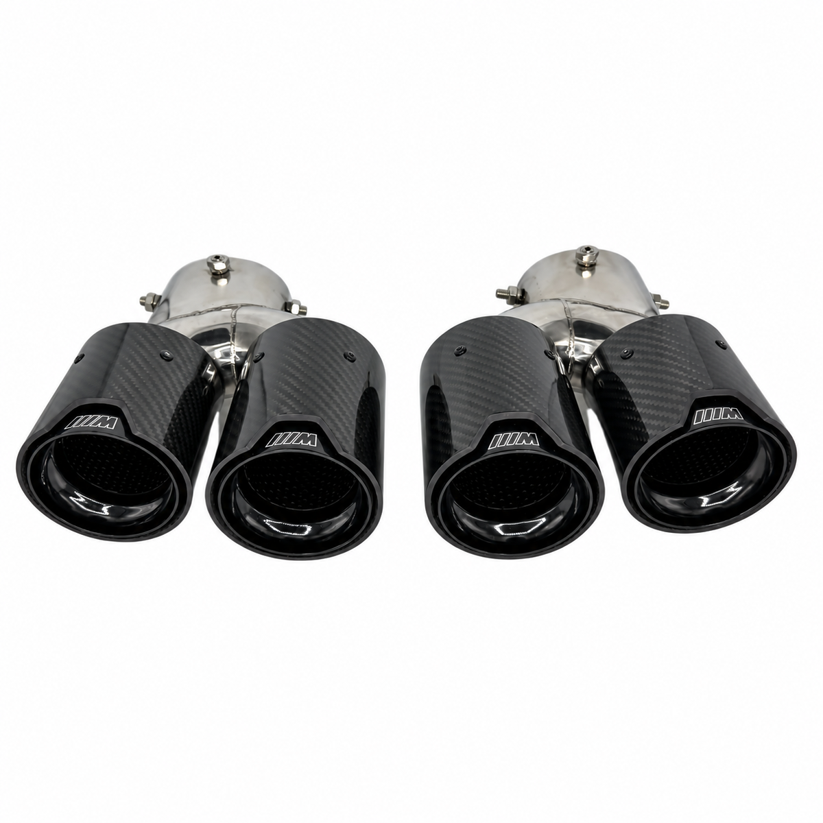 M PERFORMANCE STYLE QUAD CARBON FIBRE EXHAUST TIPS FOR BMW G42 M240i