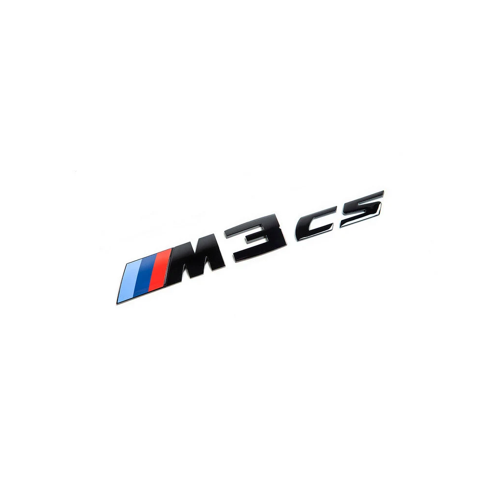 GLOSS BLACK / SILVER M3 CS BADGE TRUNK EMBLEM FOR BMW F80 M3 CS