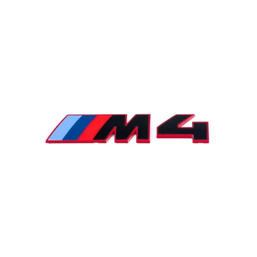 RED & BLACK M4 TRUNK EMBLEM FOR BMW F82 F83 G82 G83 M4