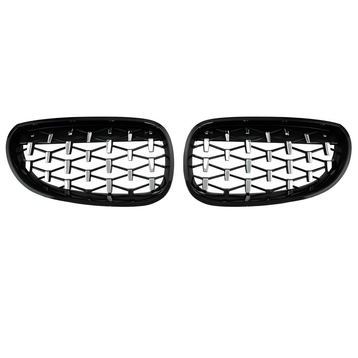 DIAMOND STYLE GLOSS BLACK GRILLE FOR BMW E60 E61 5 SERIES