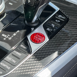 Red Carbon Fiber Stop/Start Button Cover For Bmw F44 2 Series G21 3 Series G23/G26 4 Series