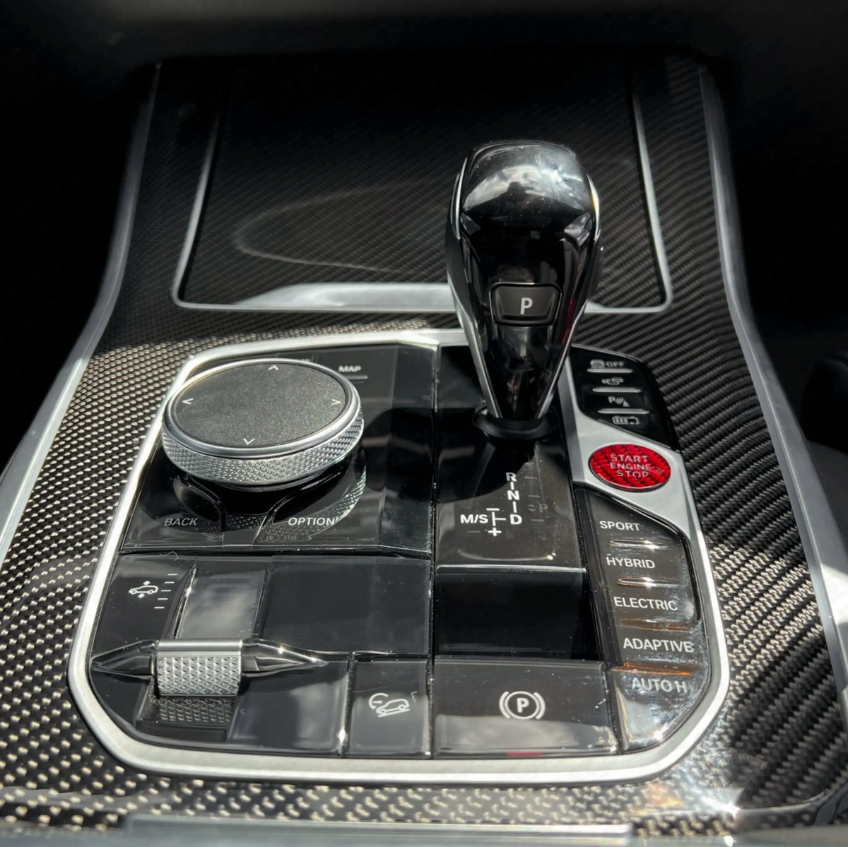 Red Carbon Fiber Stop/Start Button Cover For Bmw F44 2 Series G21 3 Series G23/G26 4 Series