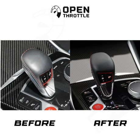 CARBON FIBER GEAR SHIFT TRIM COVER FOR BMW X3 M F97 / X4 M F98 LCI
