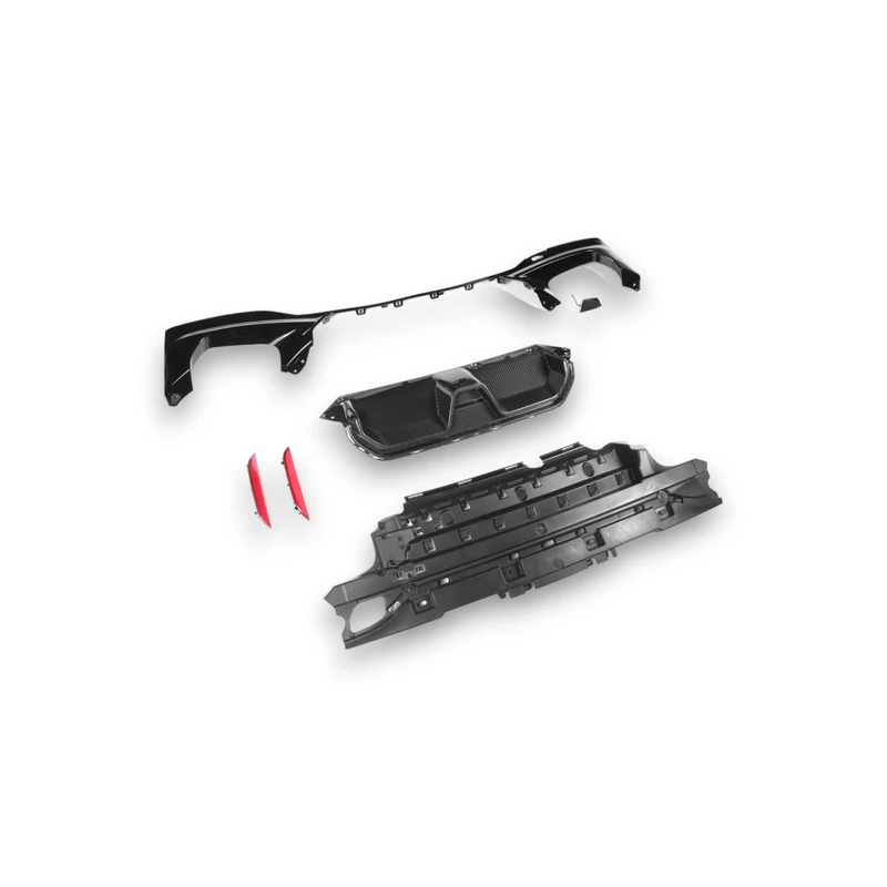 CARBON FIBRE CS STYLE REAR DIFFUSER TRIM FOR BMW G30 5 SERIES