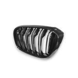 GLOSS BLACK FRONT GRILLES FOR BMW G01/G02/G08 X3 (2018-2021)