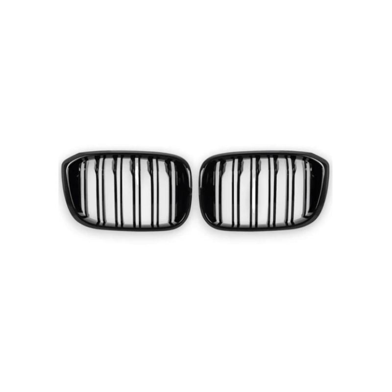 GLOSS BLACK FRONT GRILLES FOR BMW G01/G02/G08 X3 (2018-2021)