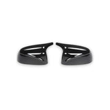 GLOSS BLACK / CARBON PRINT MIRROR CAPS FOR BMW X MODELS G01/G02/G03/G04/G05/G06