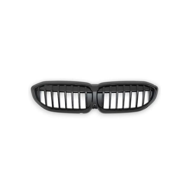 GLOSS BLACK / SILVER FRONT GRILLE FOR BMW G20/G21 3 SERIES LCI