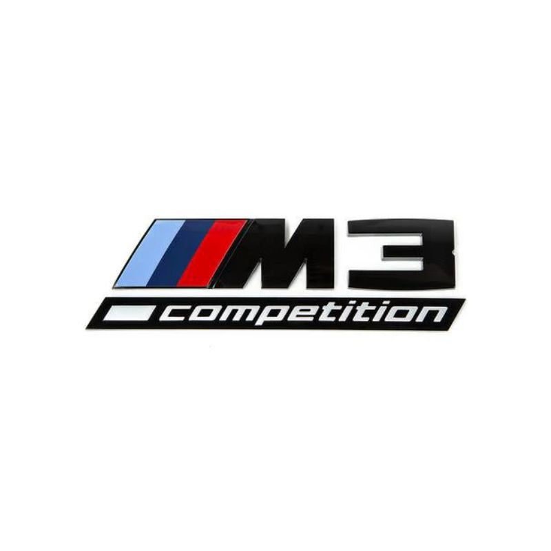 GLOSS BLACK TRUNK EMBLEM FOR BMW G80 F80 M3 COMPETITION