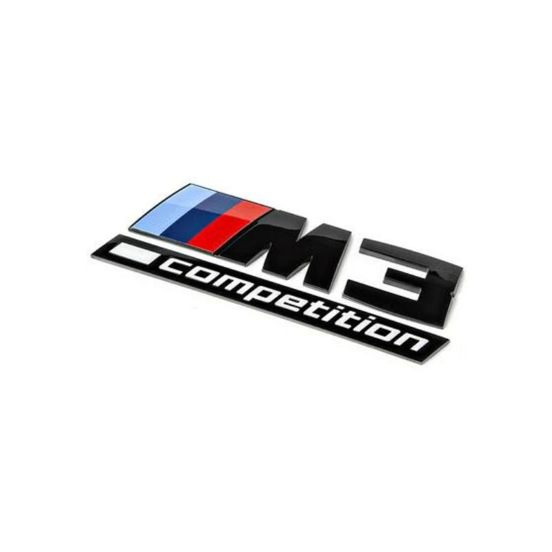 GLOSS BLACK TRUNK EMBLEM FOR BMW G80 F80 M3 COMPETITION
