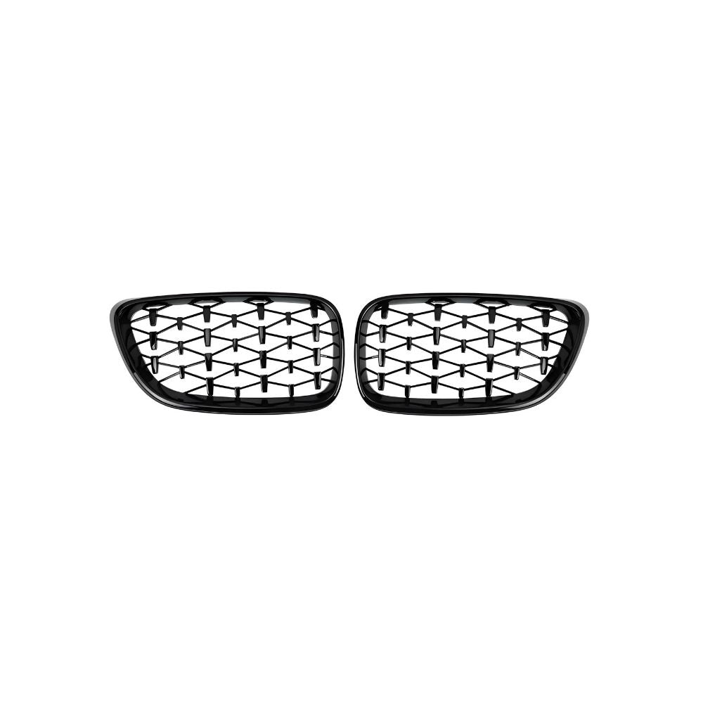 DIAMOND STYLE GLOSS BLACK GRILLE FOR BMW F22 F23 2 SERIES