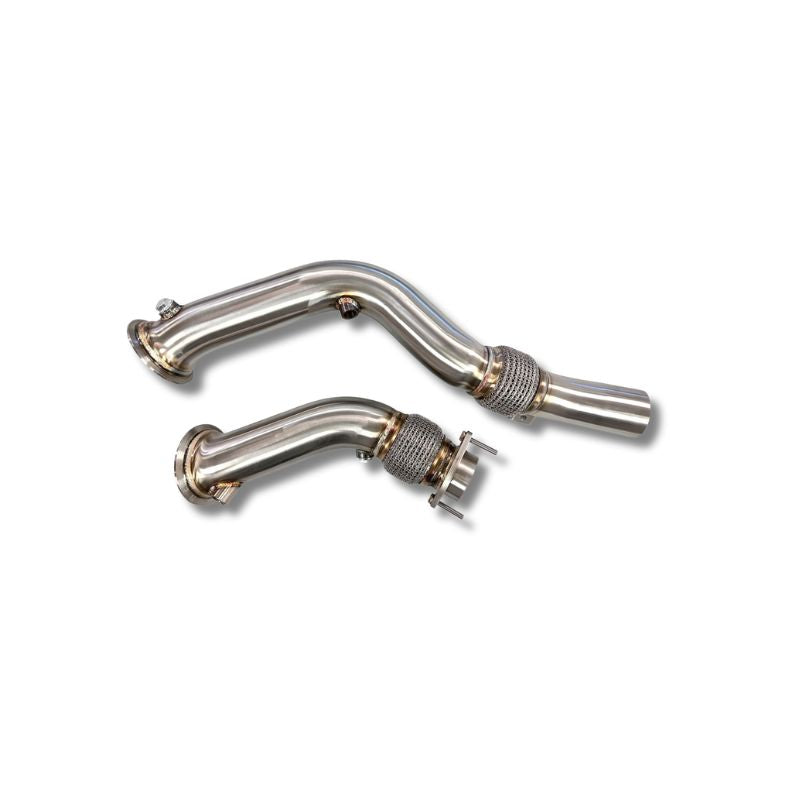 BMW F80 F82 M3 M4 M2C S55 CATLESS DOWNPIPES – OPEN THROTTLE