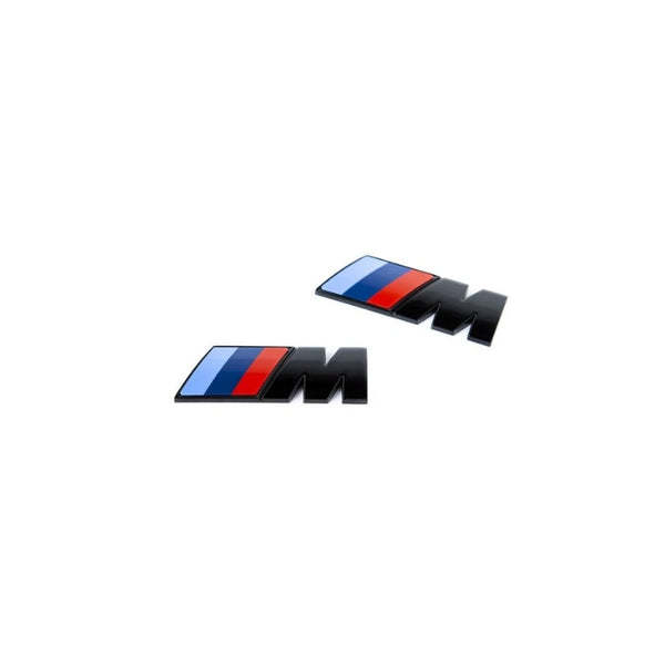 GLOSS BLACK BMW M FENDER BADGE SET