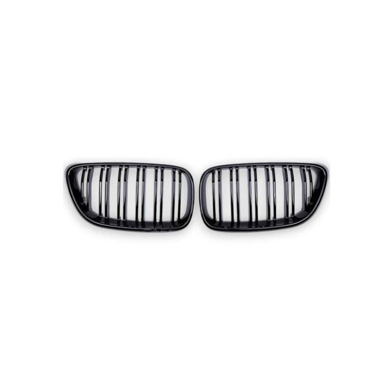 GLOSS BLACK FRONT GRILLES FOR BMW F22/F23/F87 2 SERIES / M2 (2014-2021)