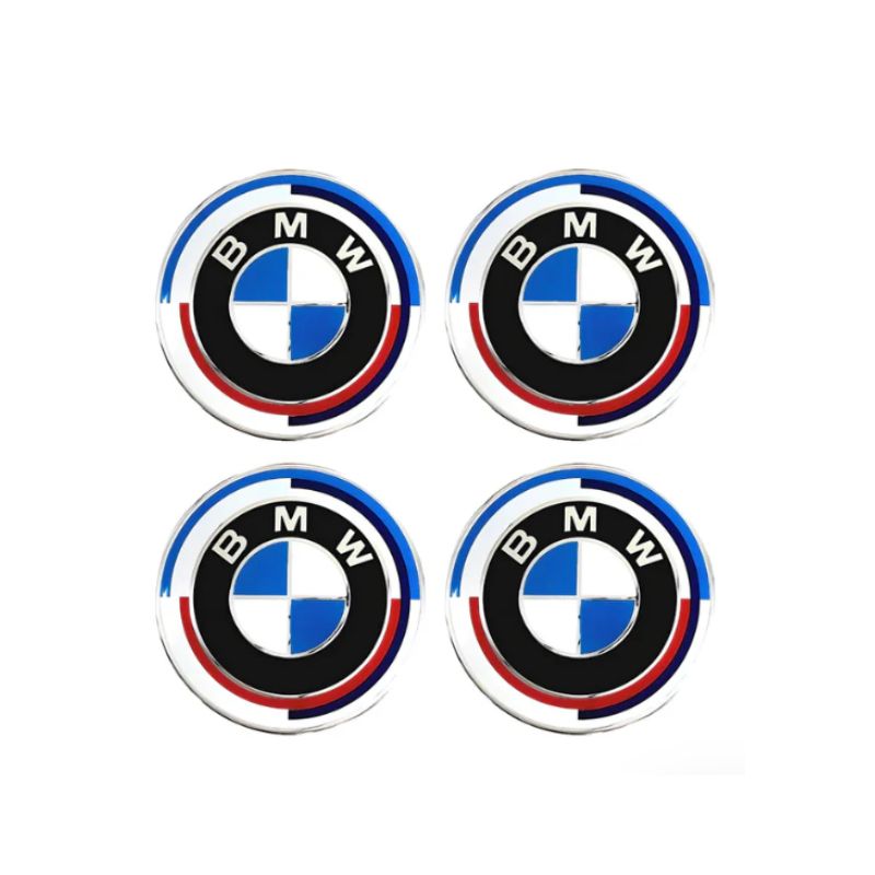 BMW 50TH ANNIVERSARY FLOATING WHEEL CENTRE CAP SET