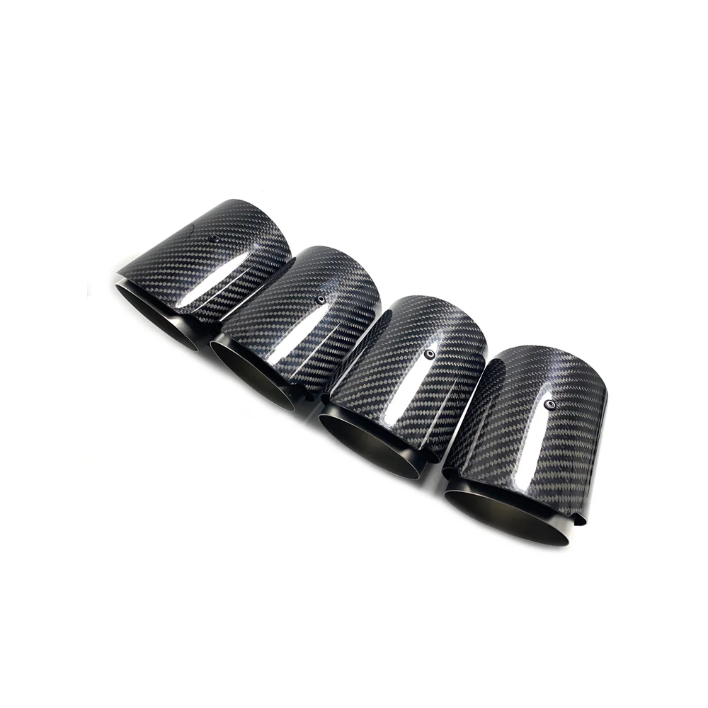 ANGLE CUT CARBON FIBER EXHAUST TIPS FOR BMW F10 M5