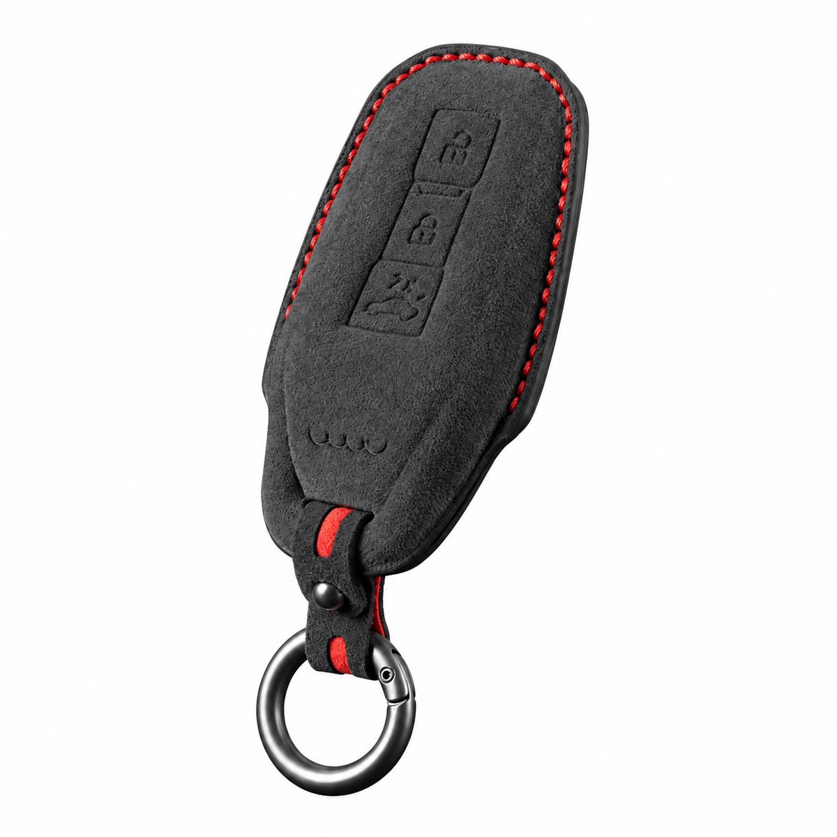 Carbon Black Alcantara key case for Audi - Key Fob Type E