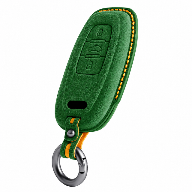 Cool Green Alcantara key case for Audi - Key Fob Type A