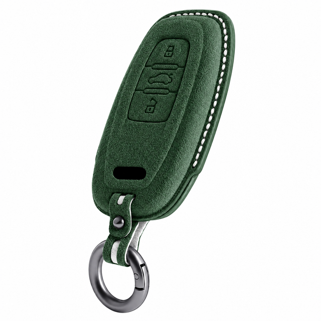 Dark Green Alcantara key case for Audi - Key Fob Type A