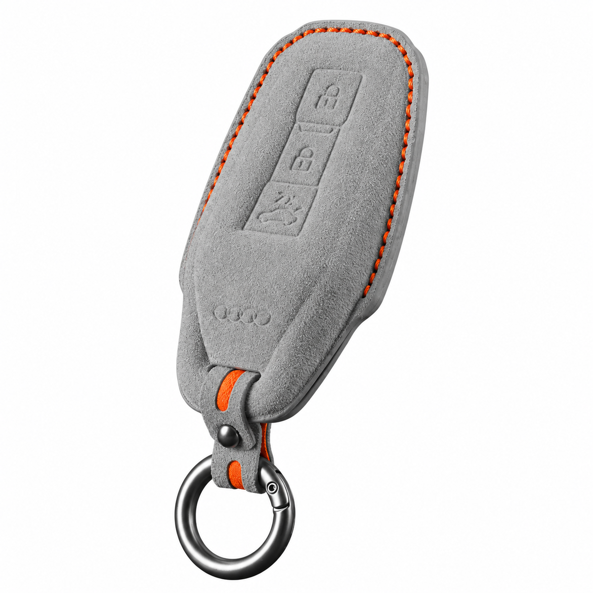 Dark Grey Alcantara key case for Audi - Key Fob Type E
