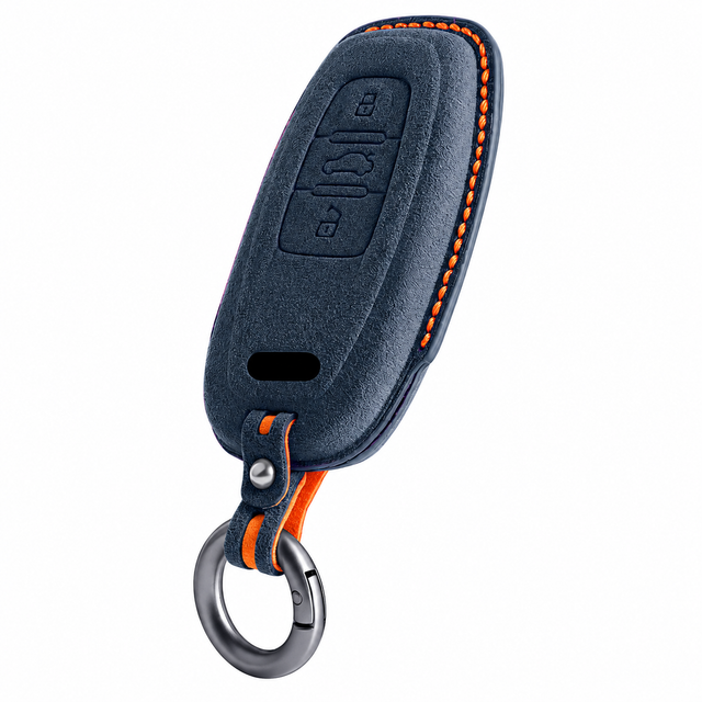 Nitrogen Blue Alcantara key case for Audi - Key Fob Type A