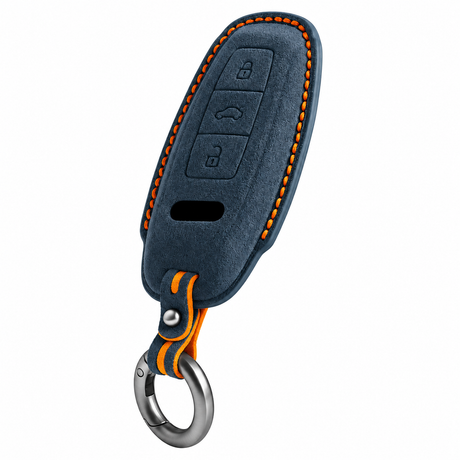 Nitrogen Blue Alcantara key case for Audi - Key Fob Type D
