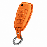 Orange Alcantara key case for Audi - Key Fob Type C