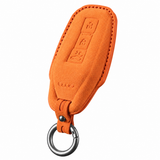 Orange Alcantara key case for Audi - Key Fob Type E
