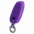 Purple Alcantara key case for Audi - Key Fob Type A