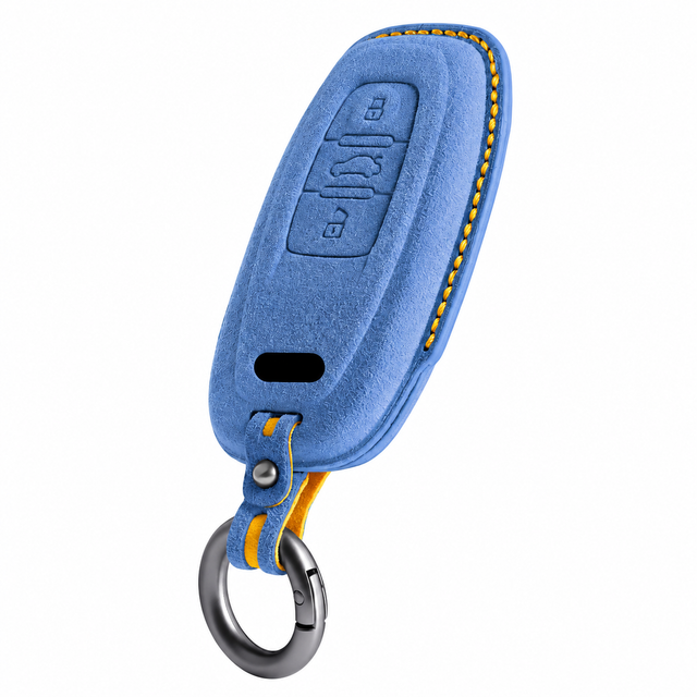 Sky Blue Alcantara key case for Audi - Key Fob Type A