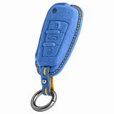Sky Blue Alcantara key case for Audi - Key Fob Type C