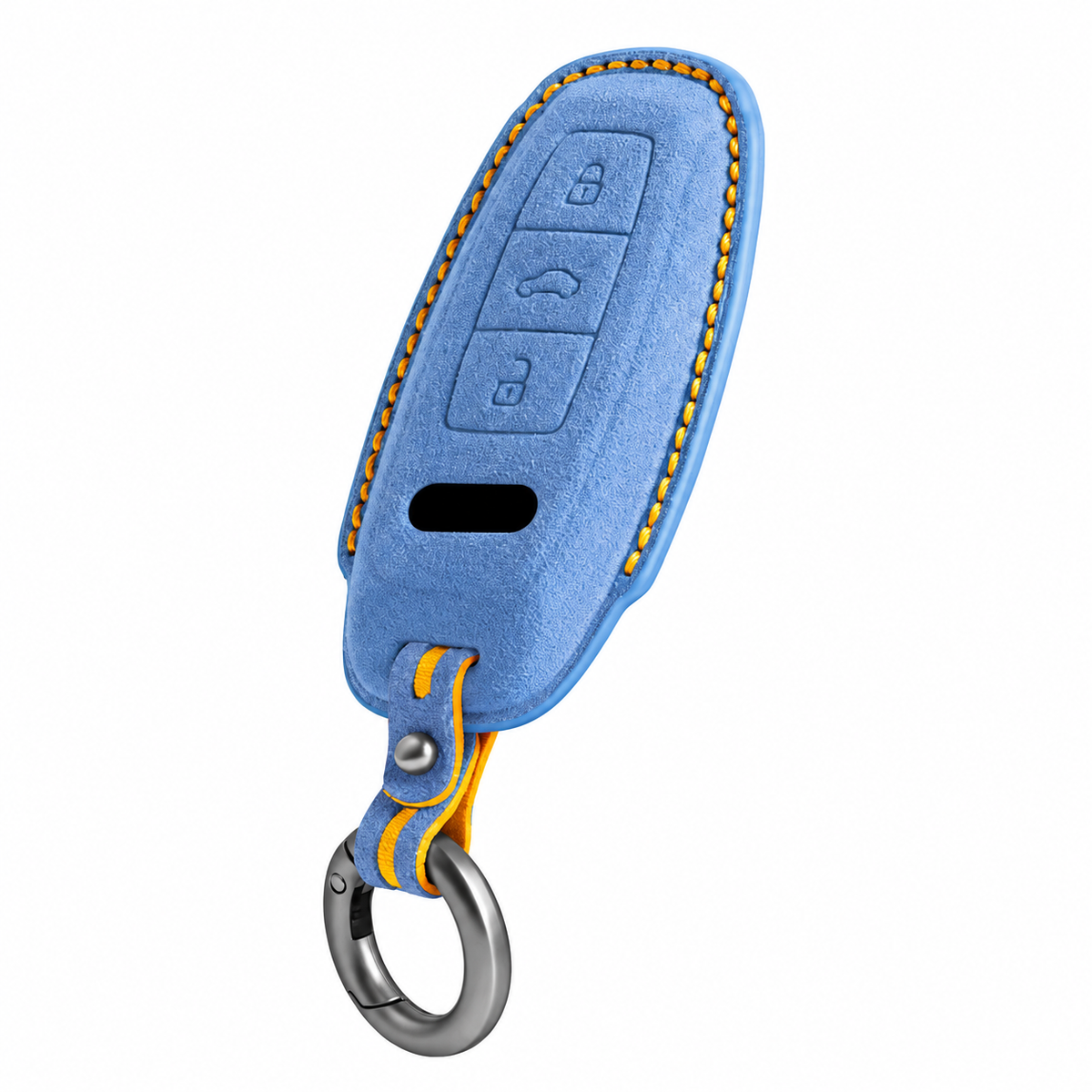 Sky Blue Alcantara key case for Audi - Key Fob Type D