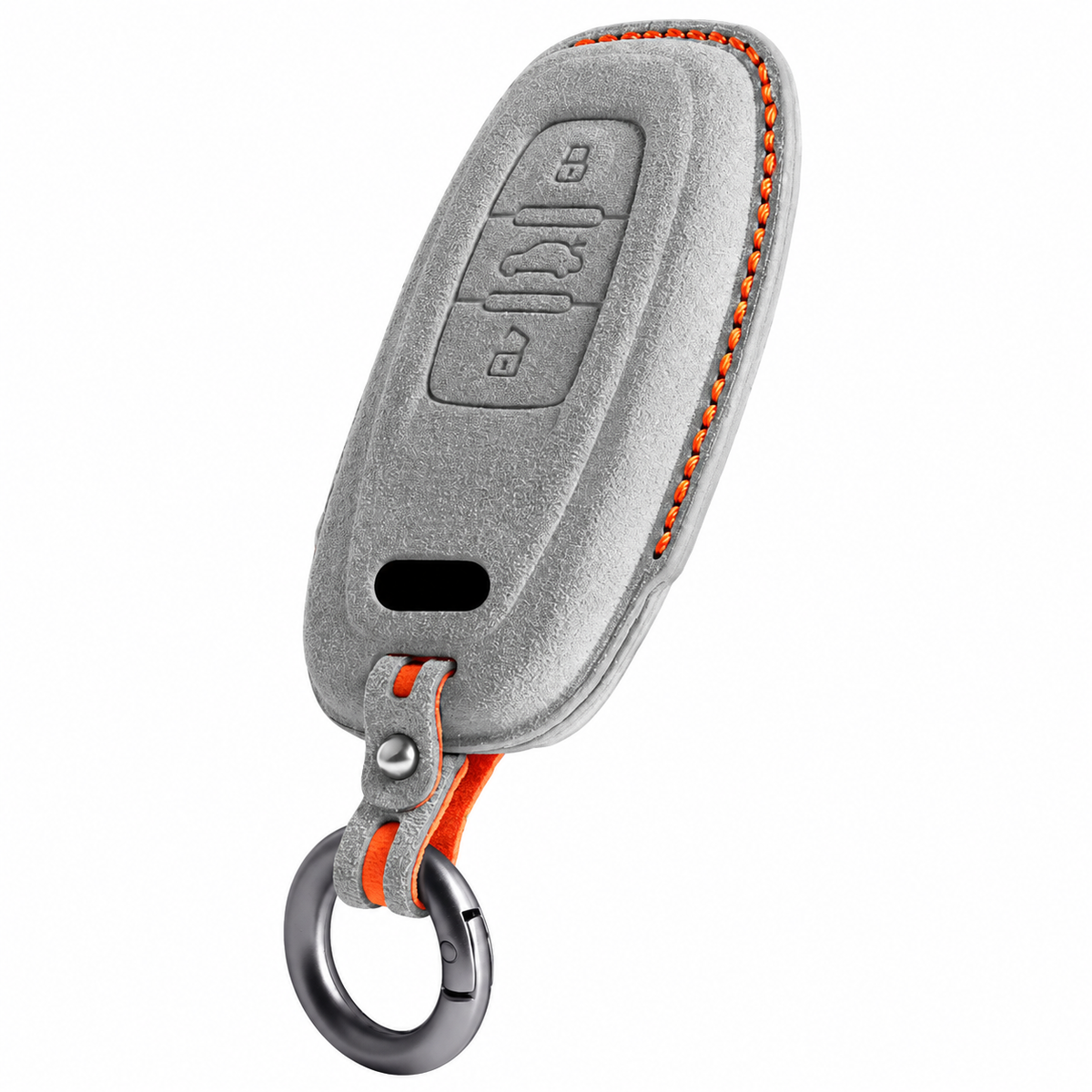 Titanium Grey Alcantara key case for Audi - Key Fob Type A