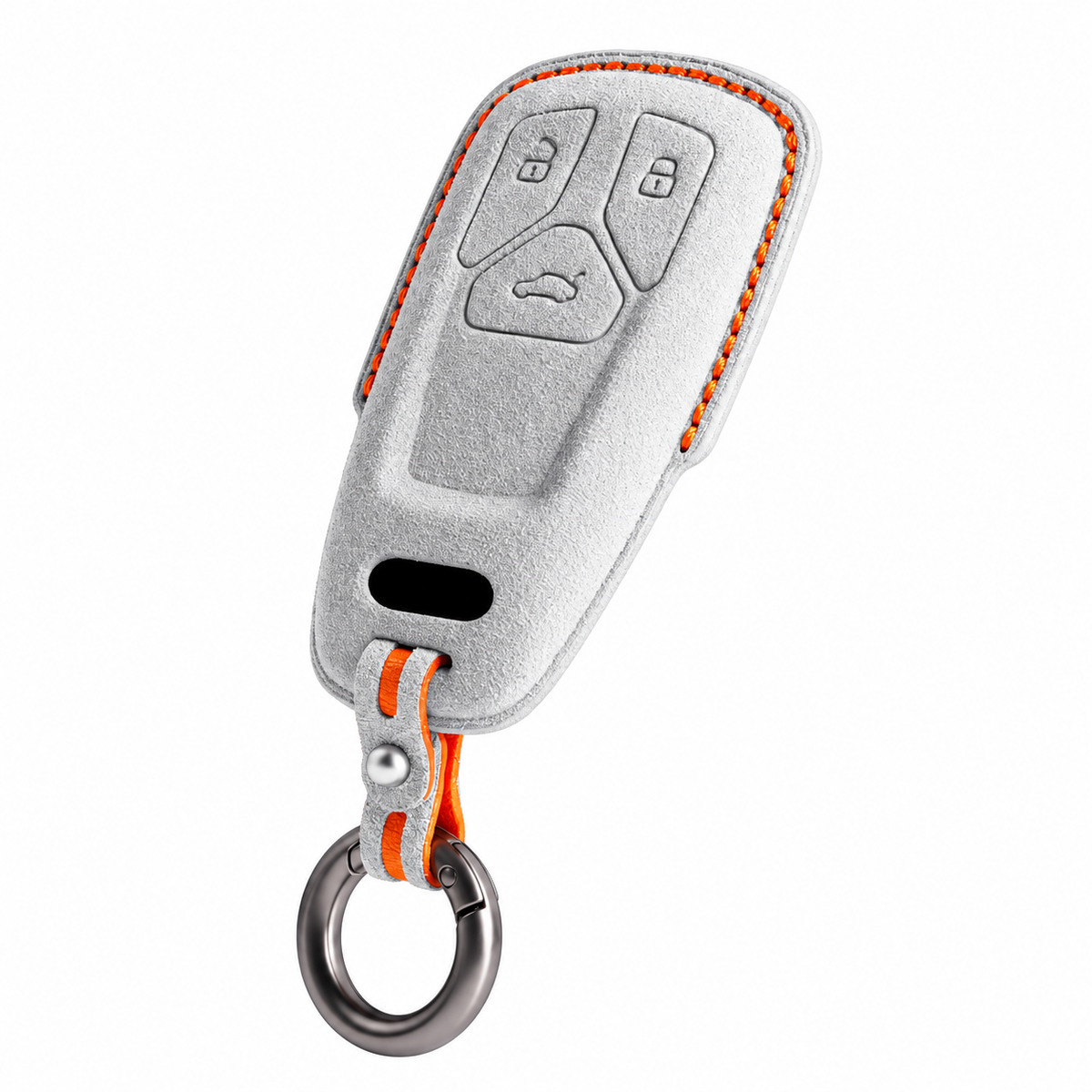 Titanium Grey Alcantara key case for Audi - Key Fob Type B