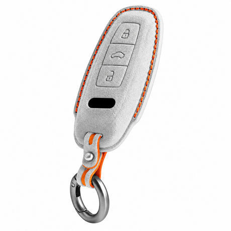 Titanium Grey Alcantara key case for Audi - Key Fob Type D
