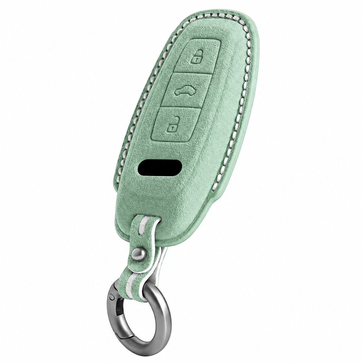 Tundra Green Alcantara key case for Audi - Key Fob Type D