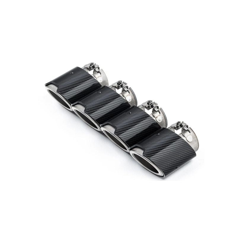 4 OUT CARBON FIBRE 304SUS EXHAUST TIPS FOR BMW G90 M5