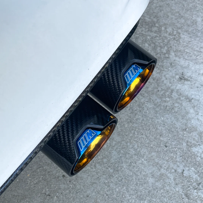 M PERFORMANCE STYLE CARBON FIBRE EXHAUST TIPS FOR BMW F80 M3 F82 M4