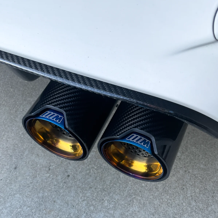 M PERFORMANCE STYLE CARBON FIBRE EXHAUST TIPS FOR BMW F80 M3 F82 M4